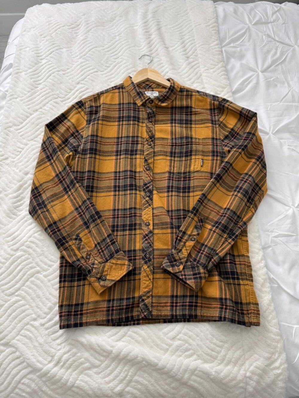 Billabong Mustard Plaid Flannel